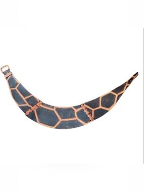 Vintage leather Giraffe print belt